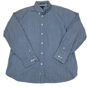 Lands' End Mens Size L 16- 16 1/2 Sail Rigger Oxford Button Up Shirt